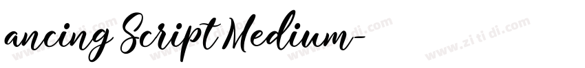 ancing Script Medium字体转换